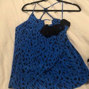 Yumi Kim blue camisole with ruffle detail